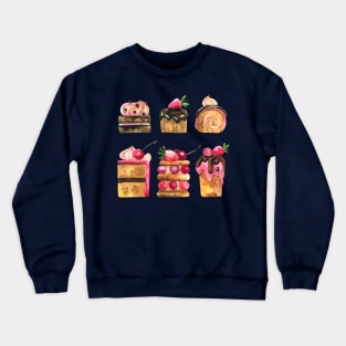 Delicious Watercolor desserts Crewneck Sweatshirt